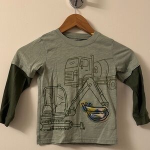 Carter's Olive Construction Long Sleeve Tee